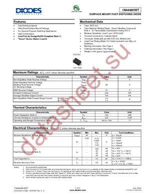 1N4448HWT-7 datasheet  